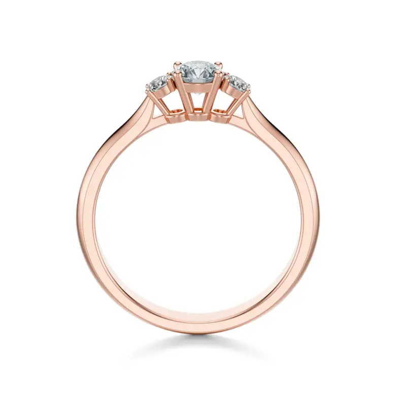 Pierścionek z różowego złota z diamentami AJPZ_083